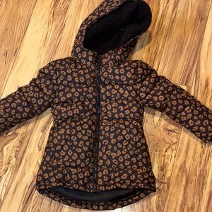 Leopard Print Kids Puffer Jacket